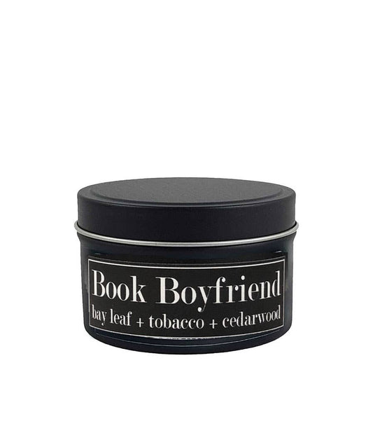 Fly Paper Products - Book Boyfriend 4oz Candle Bay Leaf + Tobacco + Cedarwood