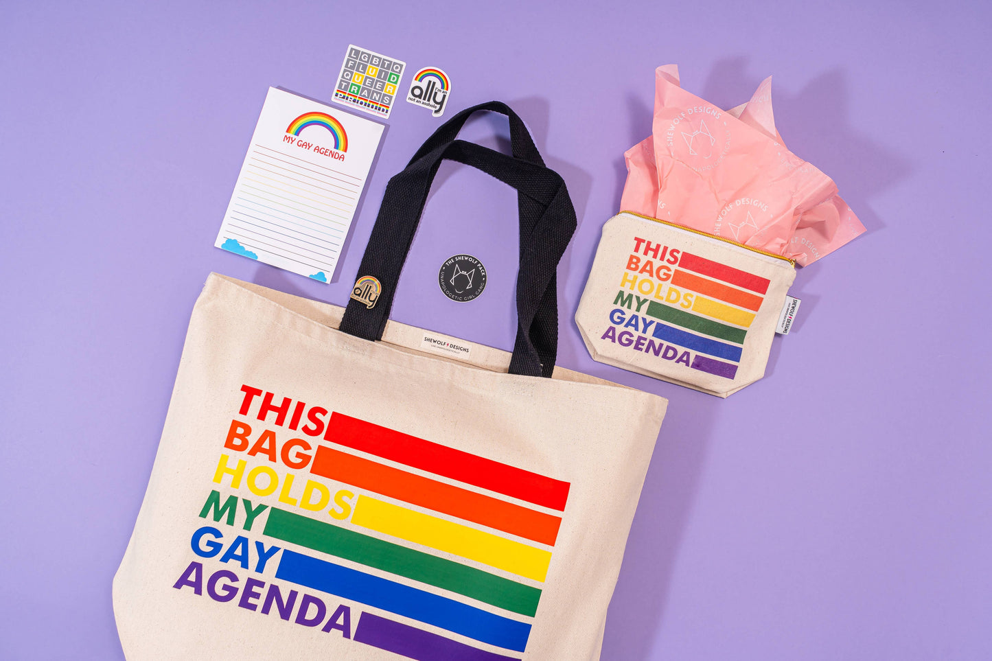 SHEWOLF Designs - Sticker: LGBTQ+ Ally Gay Rights & Equality