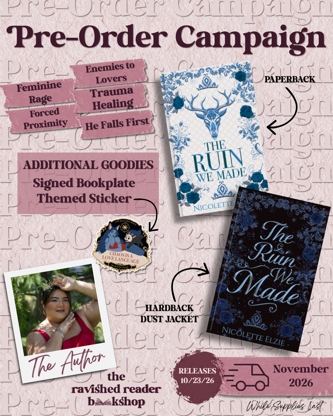 INDIE PRE-ORDER CAMPAIGN: The Ruin We Made - Paperback or Hardcover Exclusive