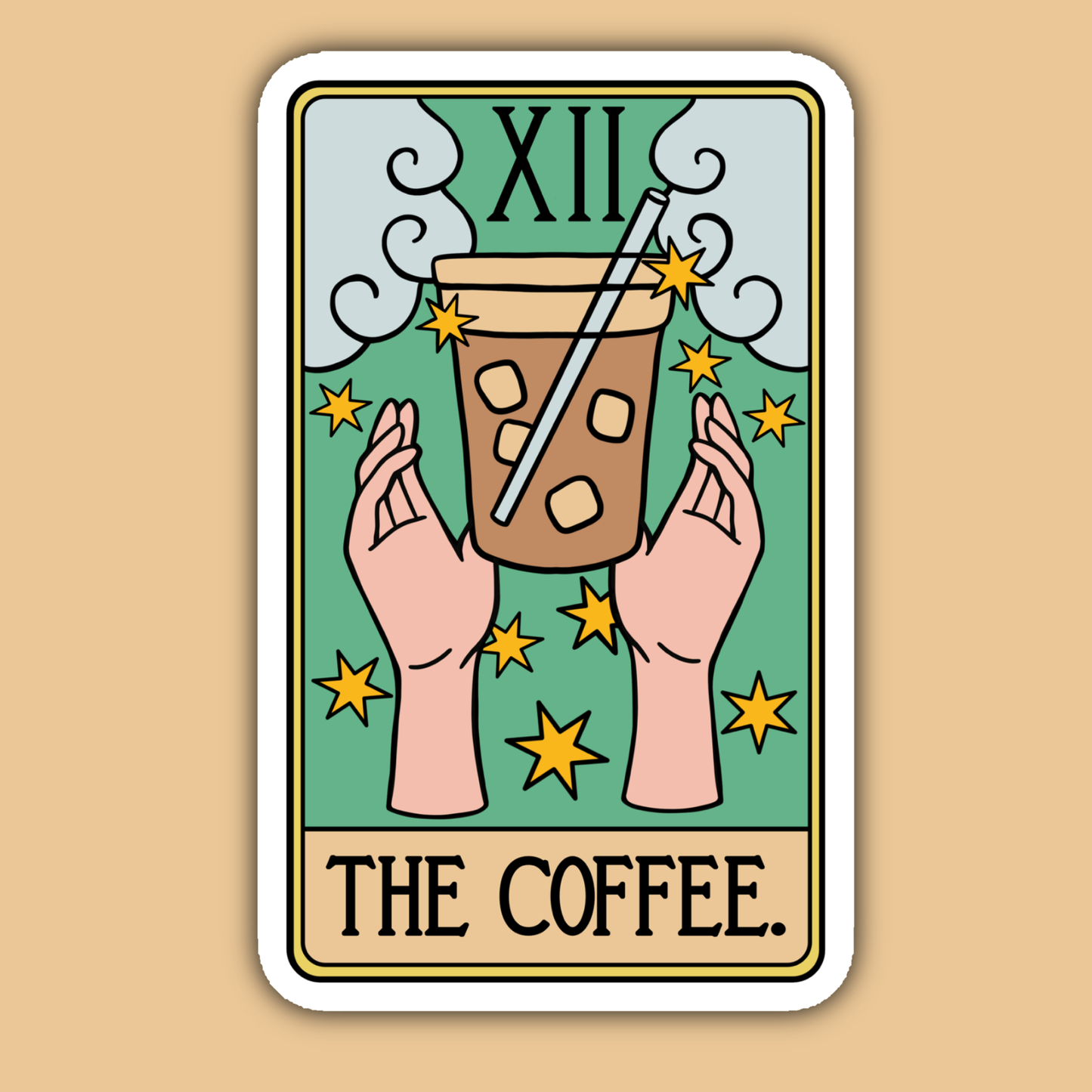 Indigo Maiden - The Coffee Tarot Card Sticker
