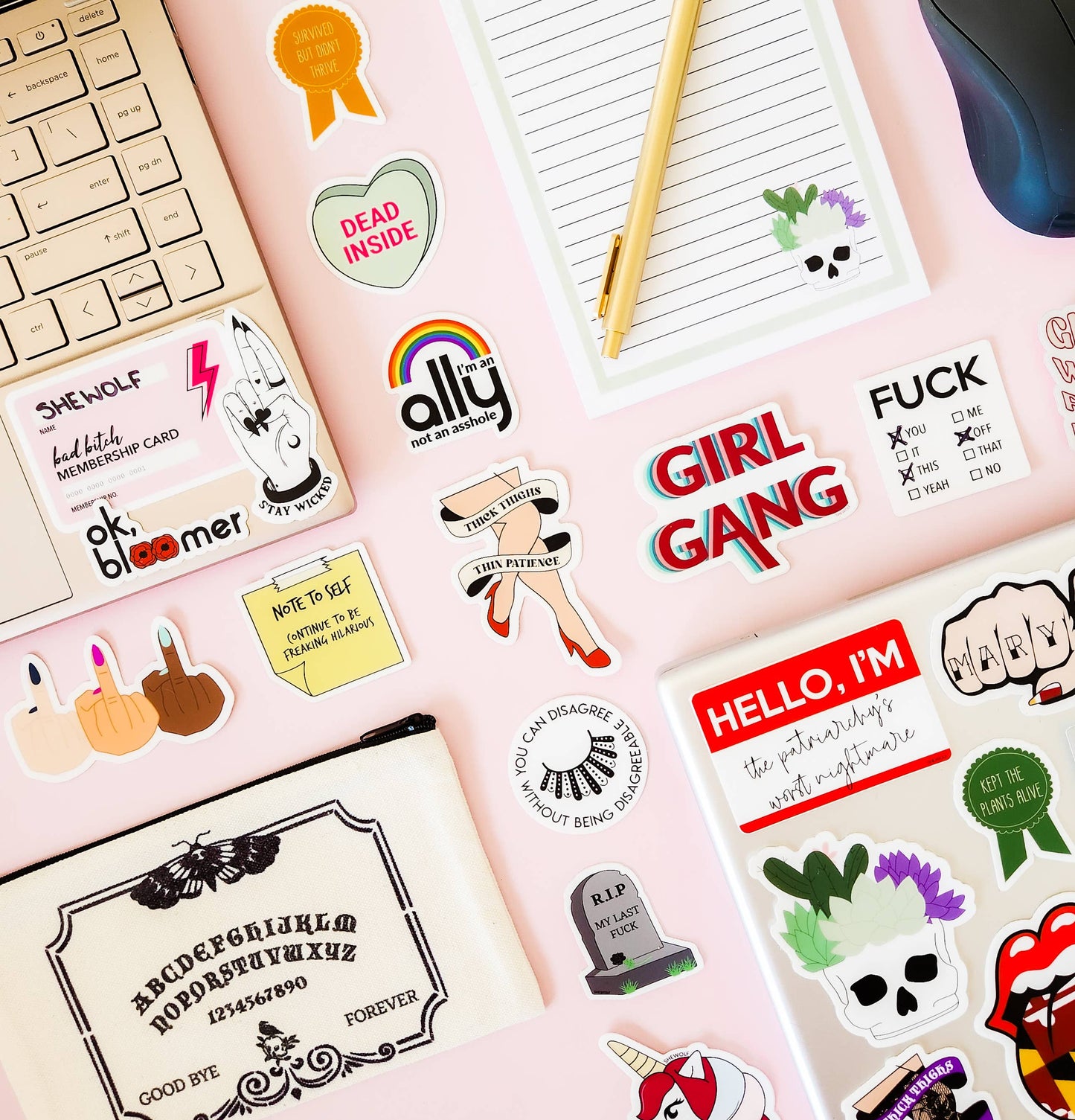 SHEWOLF Designs - Sticker: Secret Society of Badass Btches Illuminati-Inspired