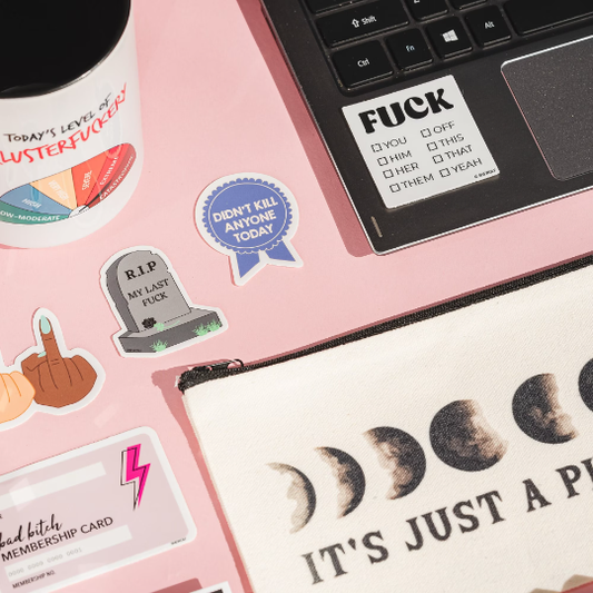 SHEWOLF Designs - Sticker: Geriatric Millennial Ribbon Award Nostalgic 90s