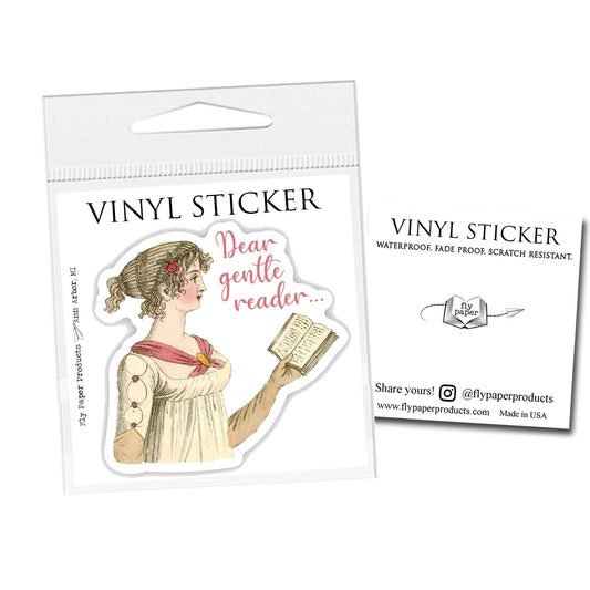 Fly Paper Products - Dear Gentle Reader Bridgerton - Regency Era Vinyl Sticker