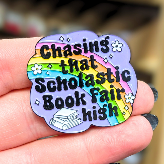 Indigo Maiden - Chasing That Scholastic Book Fair High Enamel Pin