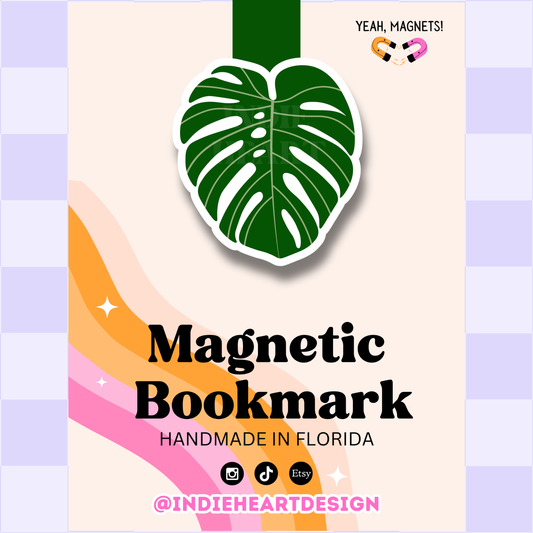 Indie Heart Studio - Monstera Leaf | Magnetic Bookmark 