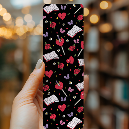 Indie Heart Studio - Romantasy Readers Floral Bookmark | Soft Matte Laminated 