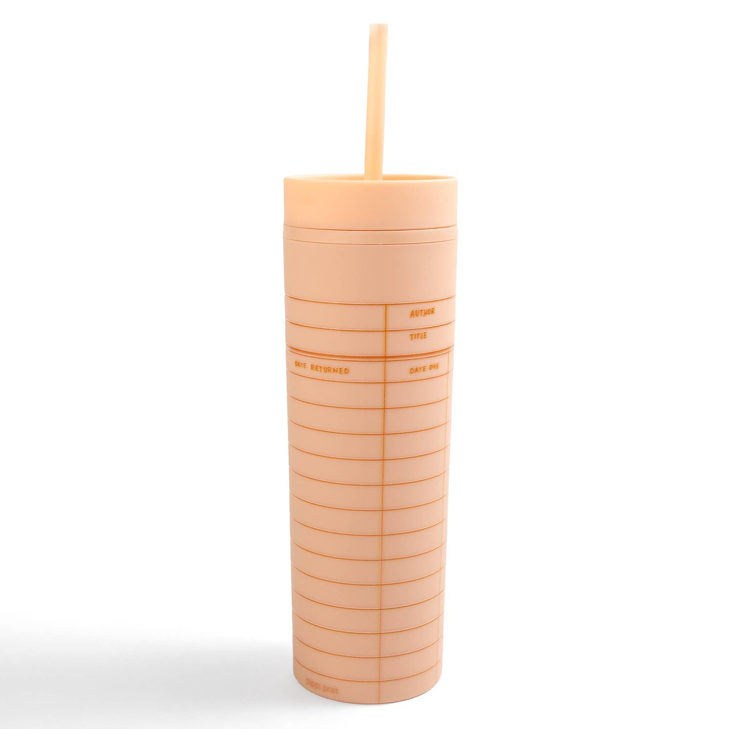 Pippi Post - Peach Library Card 16oz Tumbler