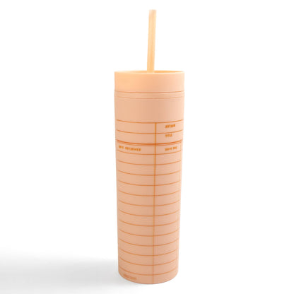 Pippi Post - Peach Library Card 16oz Tumbler