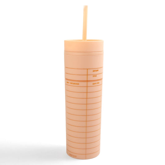 Pippi Post - Peach Library Card 16oz Tumbler