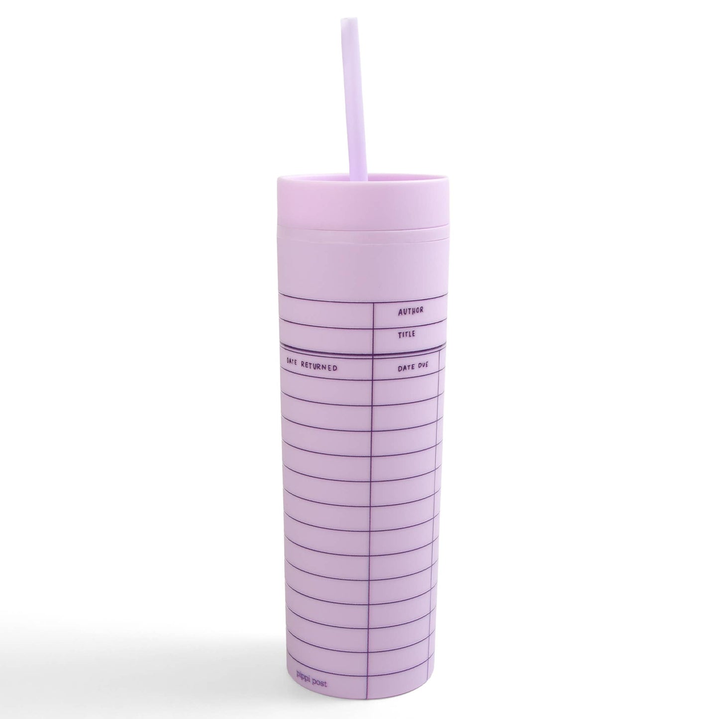 Pippi Post - Lilac Library Card 16oz Tumbler