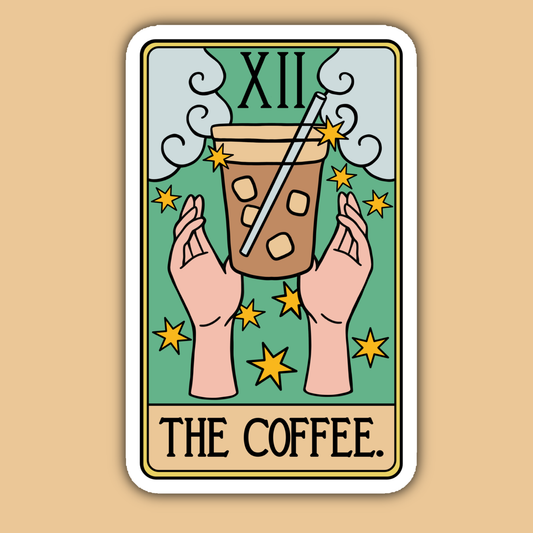 Indigo Maiden - The Coffee Tarot Card Sticker