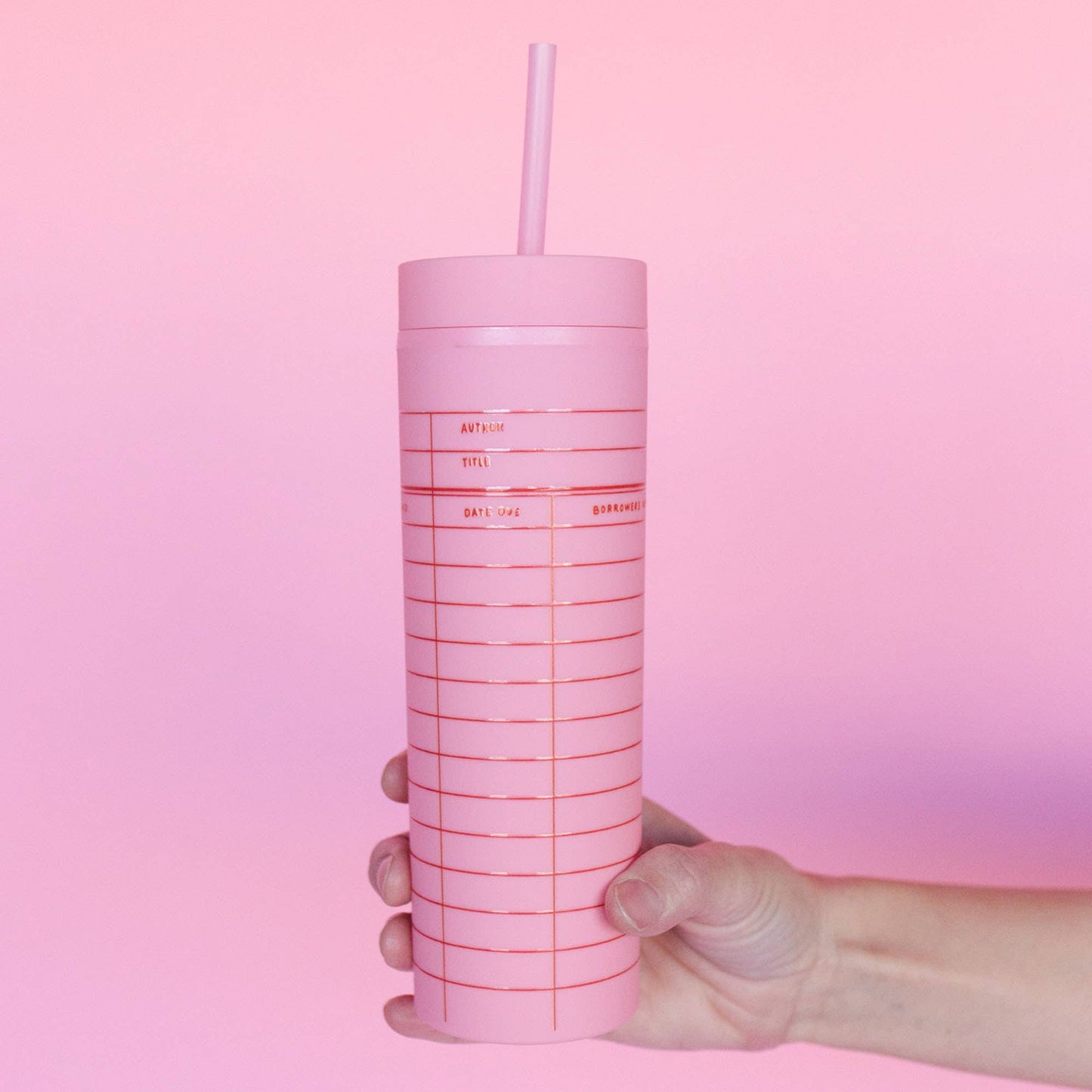 Pippi Post - Pink Library Card 16oz Tumbler