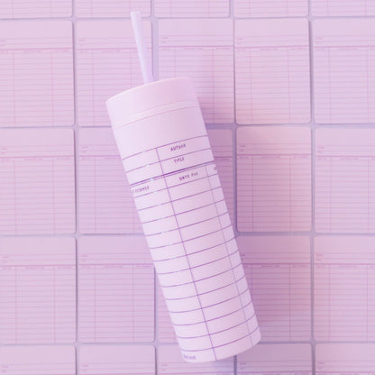 Pippi Post - Lilac Library Card 16oz Tumbler
