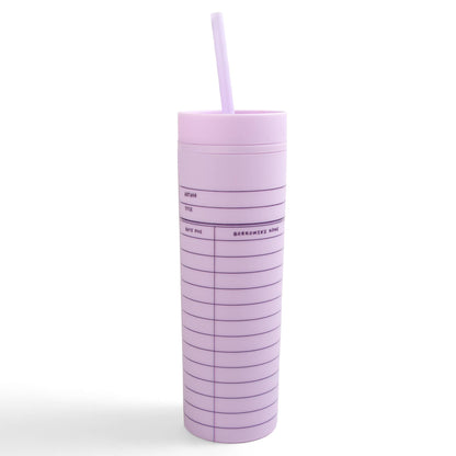 Pippi Post - Lilac Library Card 16oz Tumbler