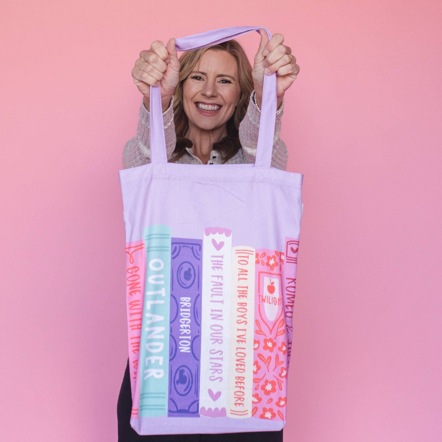 Pippi Post - Romance Novels Book Stack Tote Bag