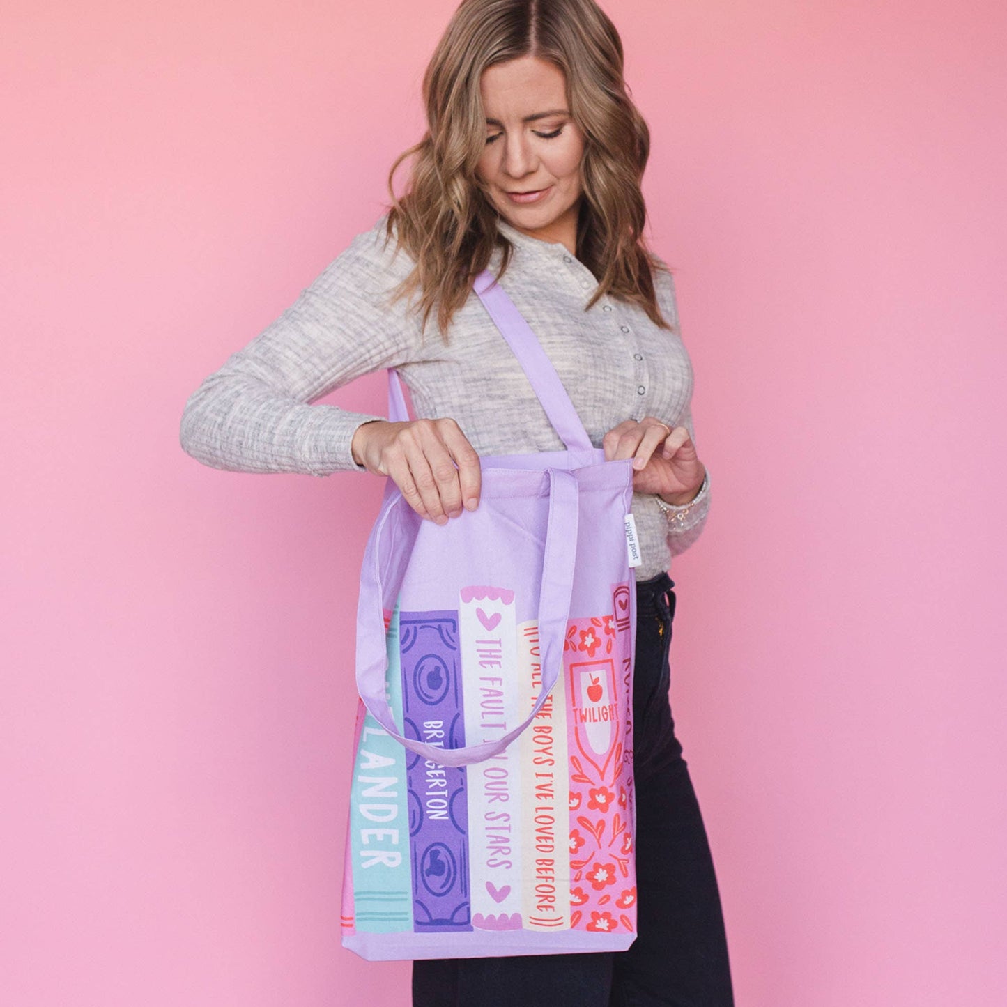 Pippi Post - Romance Novels Book Stack Tote Bag