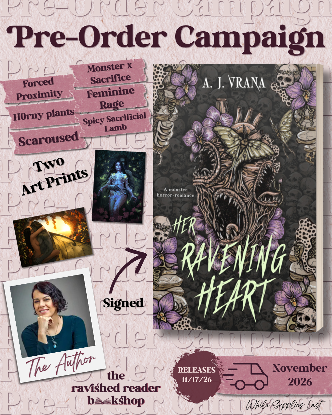 SIGNED PRE-ORDER CAMPAIGN: Her Ravening Heart: A monster horror romance