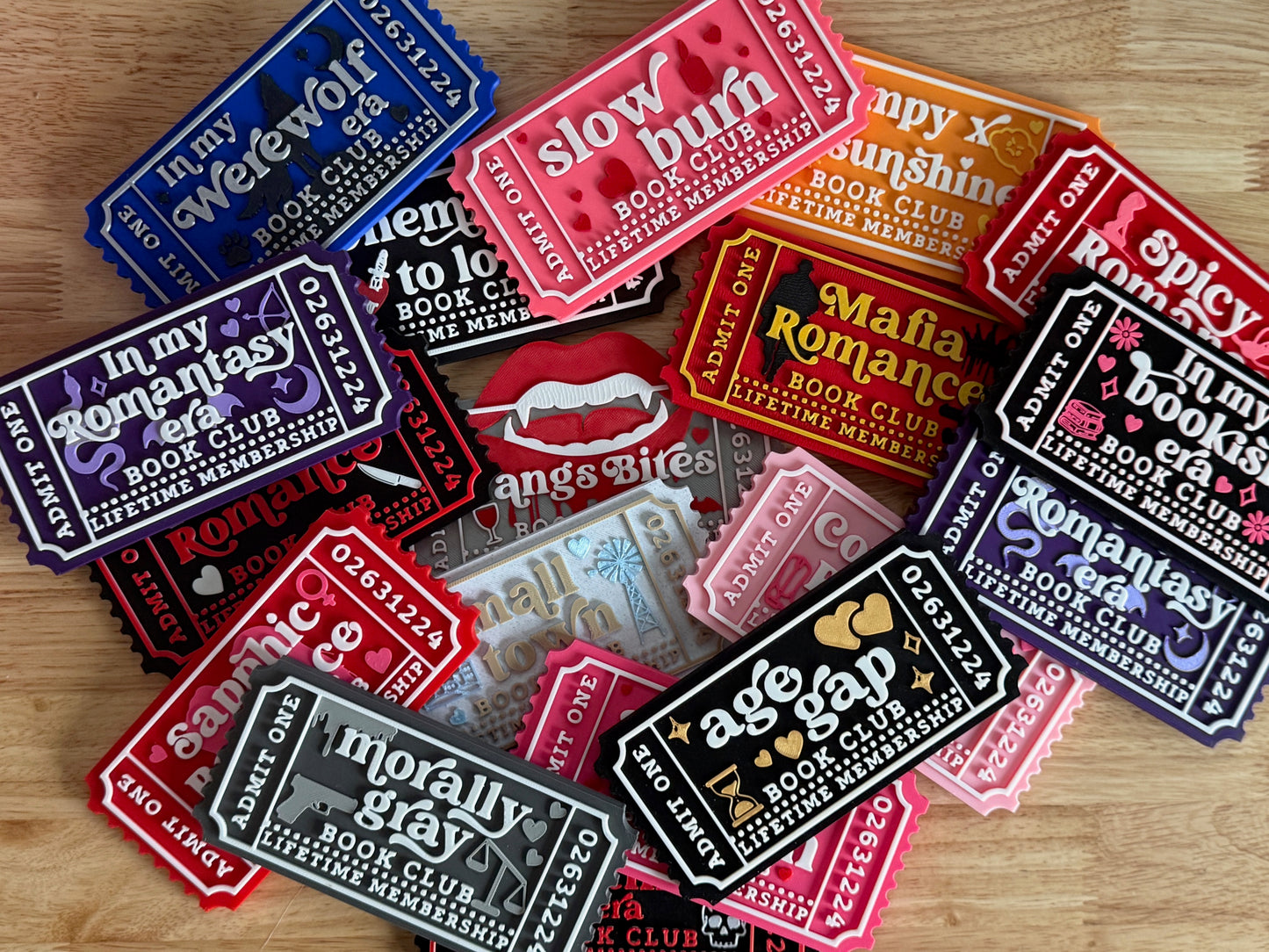 TRR Bookish Trope Tickets - Large (6x3")