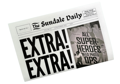 All Superheroes Need Photo Ops (Supers in the City) with INDIE PRINT