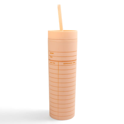 Pippi Post - Peach Library Card 16oz Tumbler