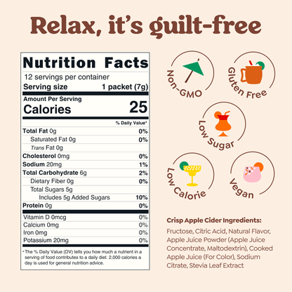 Craftmix - Spiked Apple Cider Cocktail / Mocktail Mixer -Single Packets