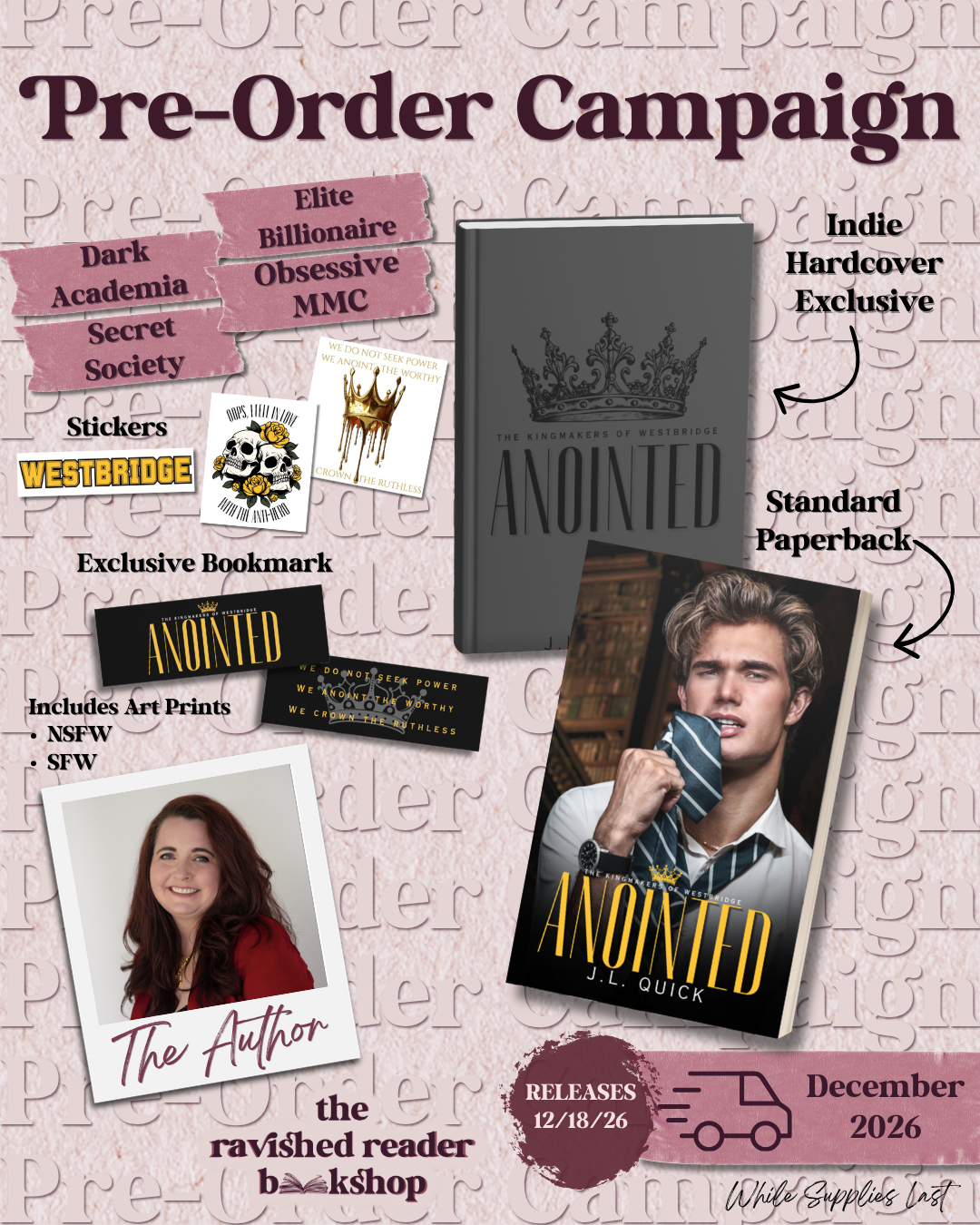 PRE-ORDER CAMPAIGN: Anoited - Paperback or Indie Bookstore Hardcover Exclusive
